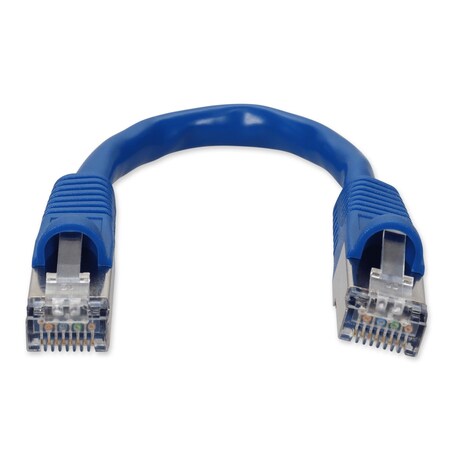 Add-On 6IN RJ-45 MALE TO RJ-45 MALE CAT7 STRAIGHT BLUE S/FTP COPPER PVC PATCH ADD-0-5FCAT7-BE
